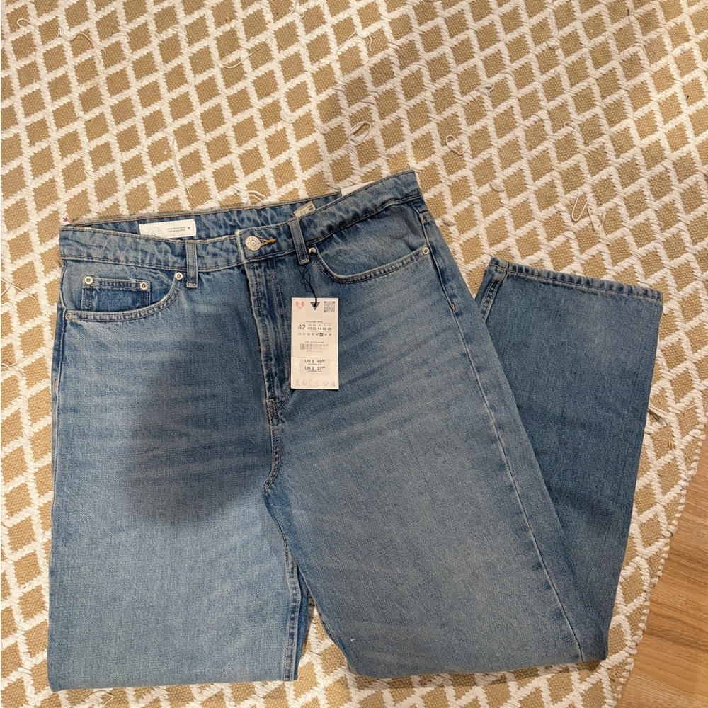 Zara TRF mom fit high waist jeans